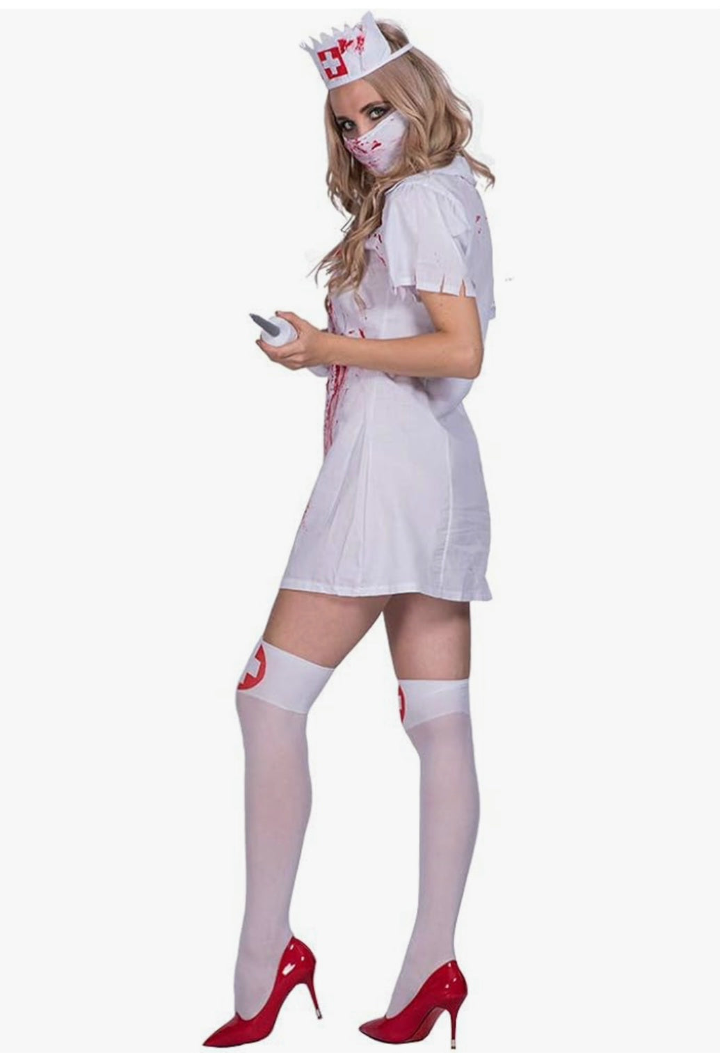 Women's Zombie Nurse Costume – Bloody Nurse Dress Halloween Outfit